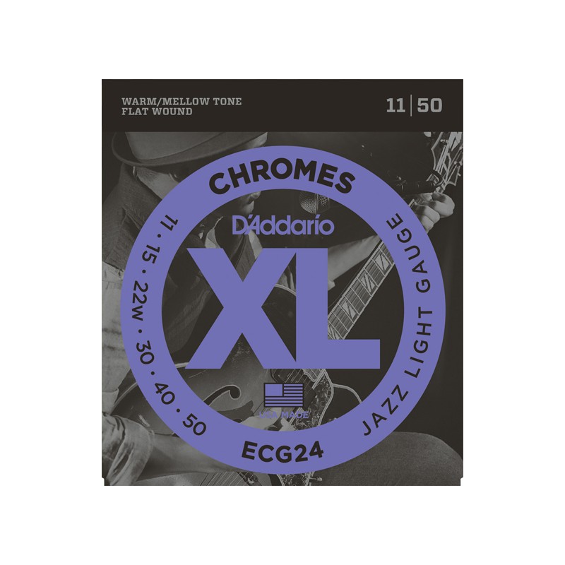 D'ADDARIO CHROMES FILE PLAT LIGHT 11/50 JEU ECG24