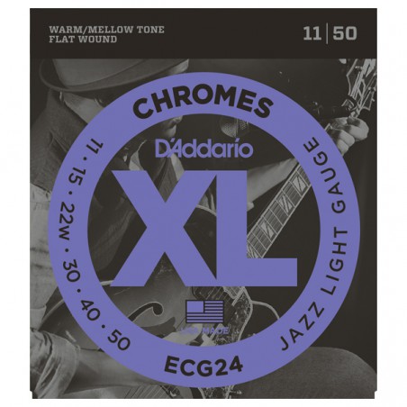 D'ADDARIO CHROMES FILE PLAT LIGHT 11/50 JEU ECG24