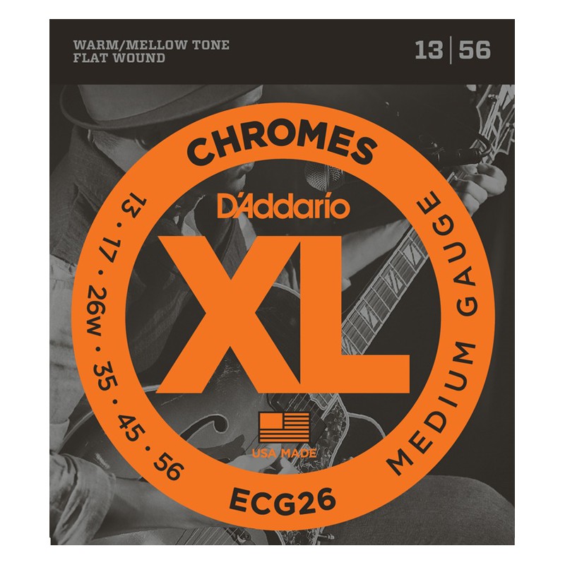 D'ADDARIO CHROMES FILE PLAT MEDIUM 13/56 JEU ECG26