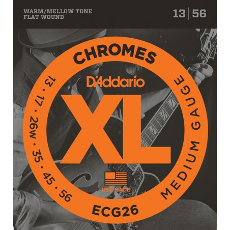 D'ADDARIO CHROMES FILE PLAT MEDIUM 13/56 JEU ECG26