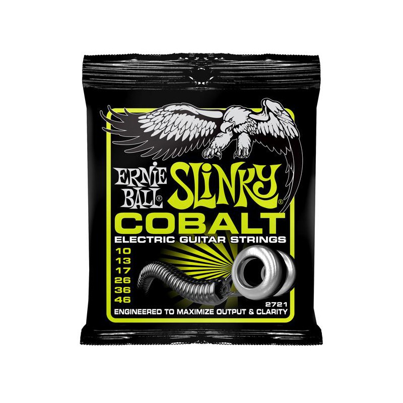 ERNIE BALL ELECTRIQUE SLINKY COBALT 10/46 JEU EP2721