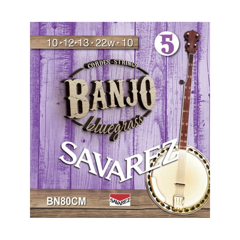 SAVAREZ BANJO 5 CORDES BLUEGRASS BOUCLE BN80CM