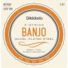 D'ADDARIO BANJO 5 CORDES JEU EJ61