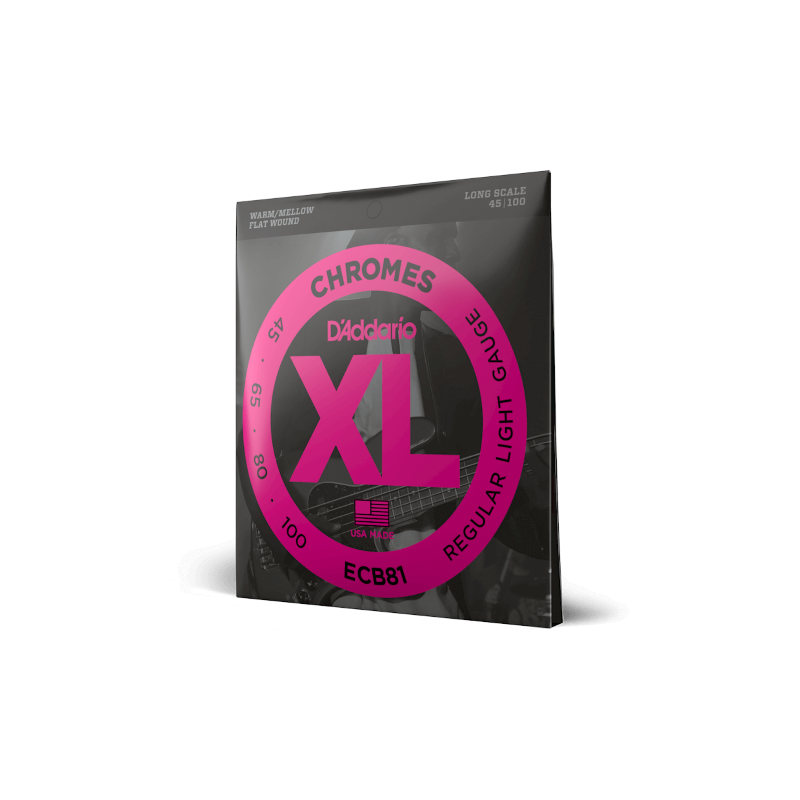 D'ADDARIO BASSE 45/100 CHROMES FLATWOUND ECB81