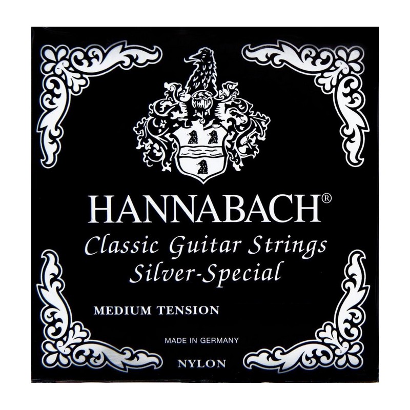 HANNABACH SILVER NOIR MEDIUM TENSION 6 MI 8156MT