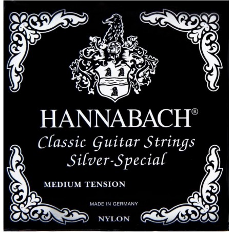 HANNABACH SILVER NOIR MEDIUM TENSION 6 MI 8156MT