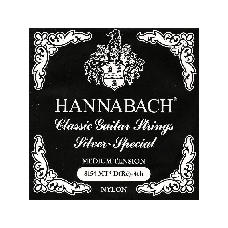 HANNABACH SILVER NOIR MEDIUM TENSION 4 RE 8154MT