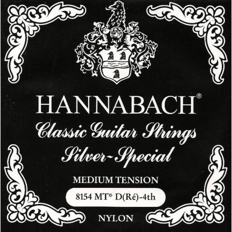 HANNABACH SILVER NOIR MEDIUM TENSION 4 RE 8154MT