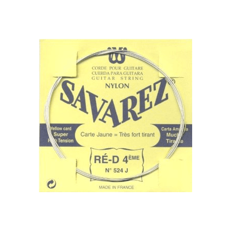 SAVAREZ CARTE JAUNE CORDE 4 RE 524J