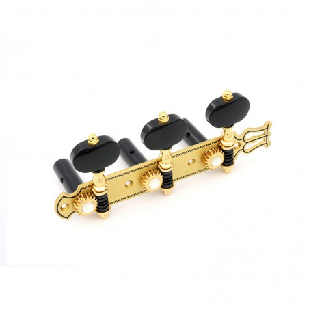 MECANIQUES GUITARE CLASSIQUE DER JUNG AVEC LYRE BOUTONS ET AXES NOIRS BRASS 