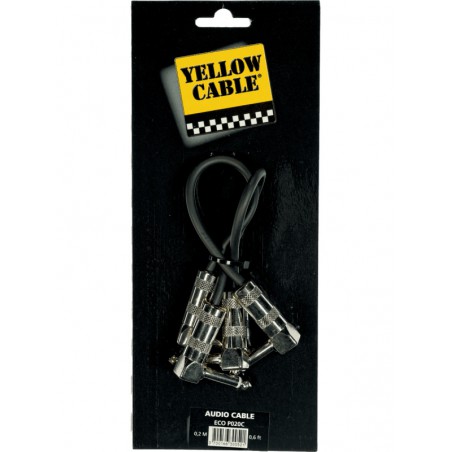 CABLE YELLOW CABLE JACK AUDIO MALE/JACK MALE COUDE MONO 