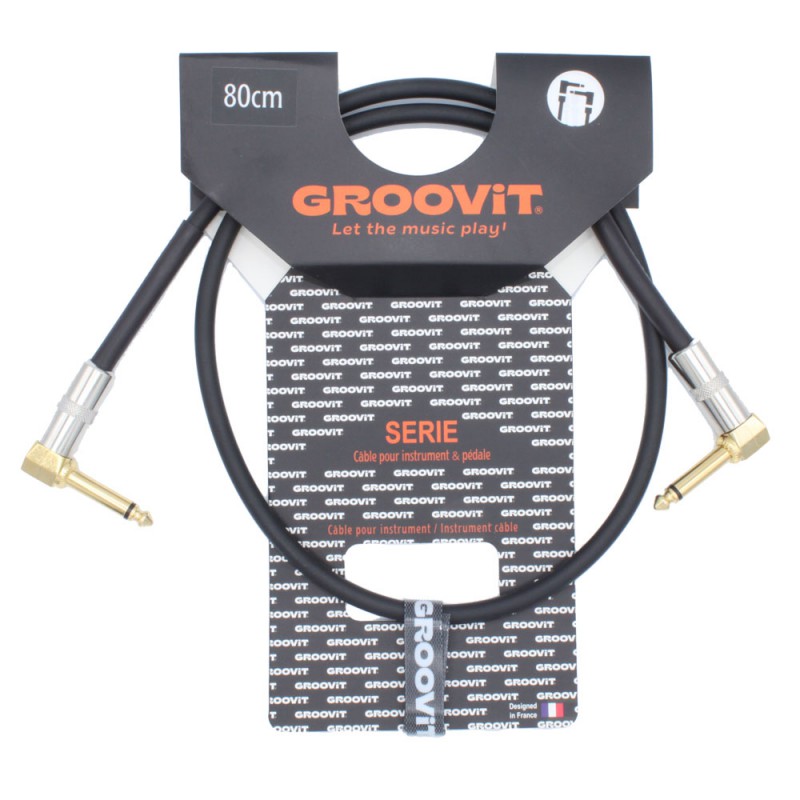 CABLE GROOVIT NYLON TRESSE JACK COUDE/ JACK COUDE 80CM 