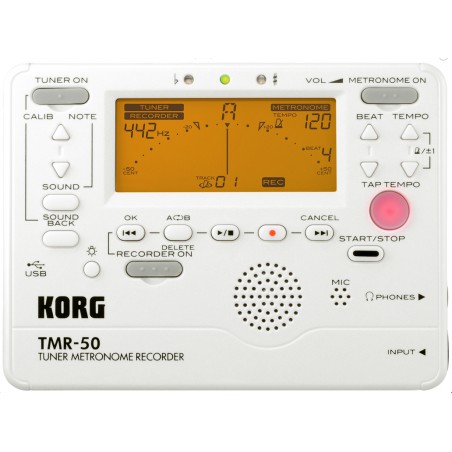 ACCORDEUR METRONOME ENREGISTREUR KORG BLANC TMR50 PW