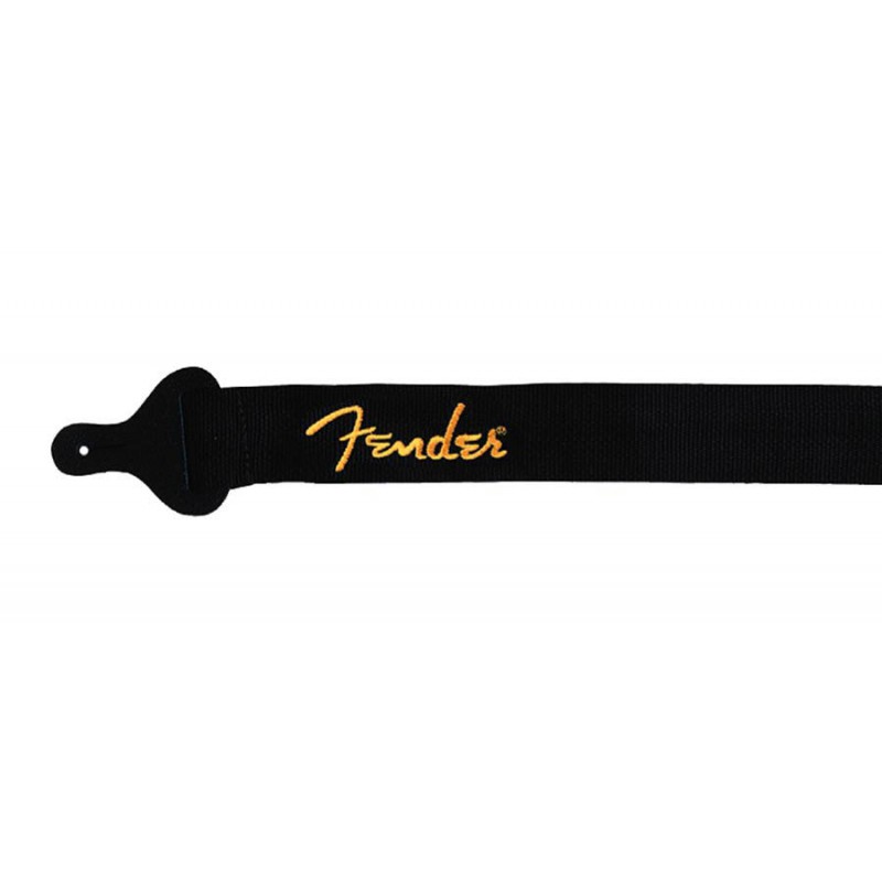 SANGLE FENDER NOIR LOGO FENDER JAUNE