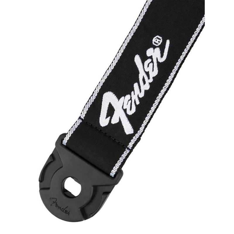 SANGLE FENDER ATTACHES RAPIDES NOIR LOGO FENDER BLANC