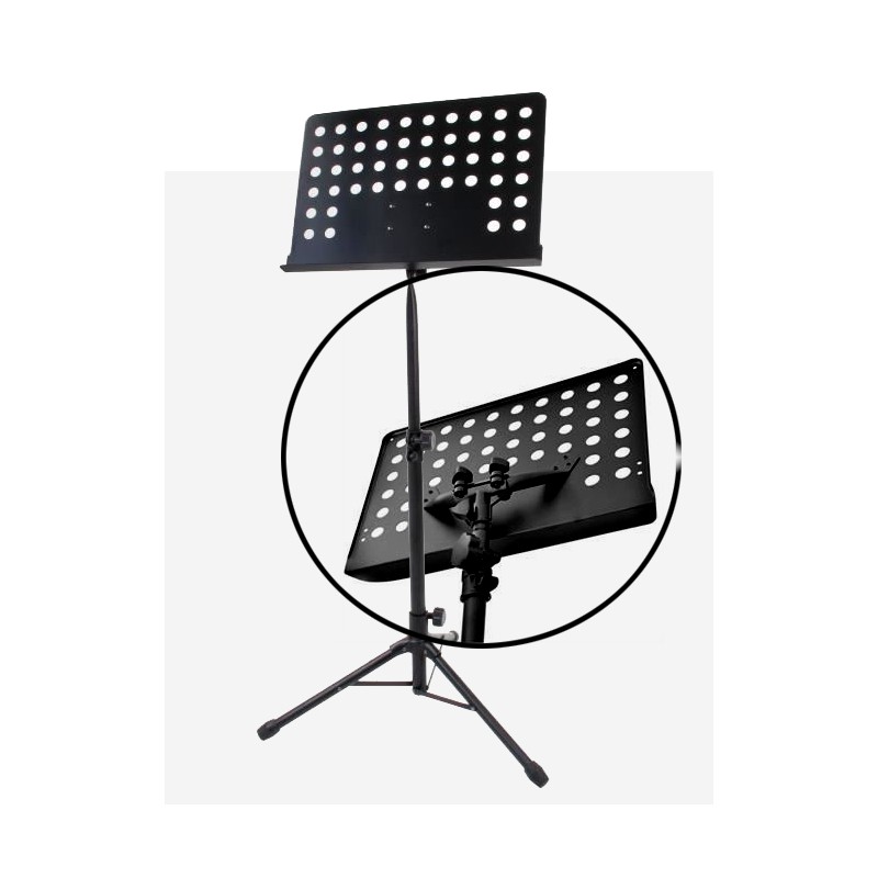 PUPITRE ORCHESTRE SOUNDSATION TABLETTE PERFORÉE SPMS-200-BK