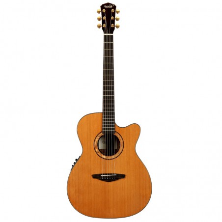 GUITARE VEELAH FOLK V5-OMCE ELECTRO NATUREL MASSIVE 