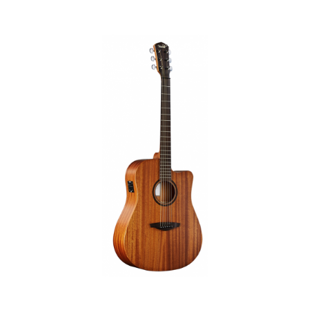 GUITARE VEELAH FOLK NATUREL MASSIVE E/A V1DMCE