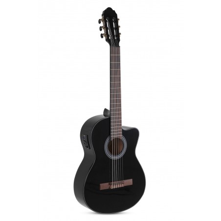 GUITARE CLASSIQUE GEWA STUDENT ELECTRO NOIR BRILLANT LAMINE 4/4 VG500162