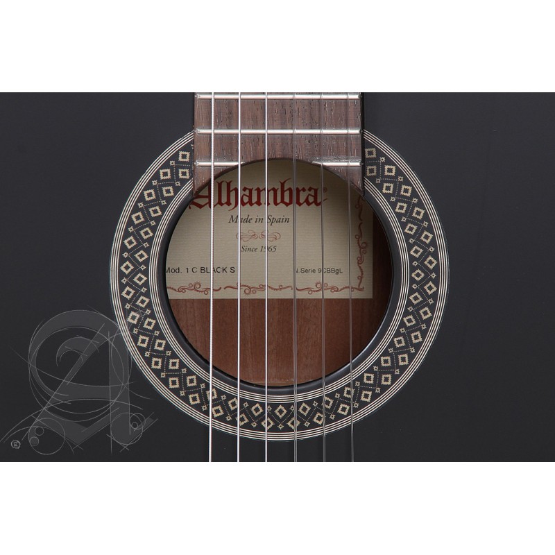 GUITARE ALHAMBRA 1C HT BLACK SATIN