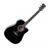 GUITARE YELLOWSTONE DREADNOUGHT CTW E/A BLACK DNCE-BK