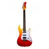 GUITARE ELECTRIQUE JET SOLID BODY JL600 TRANS RED JETJS600TRS