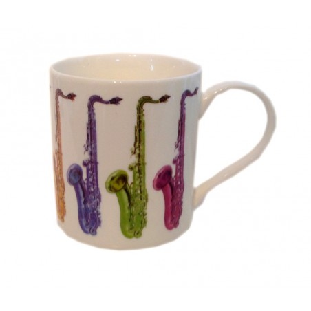 MUG SAXO TENOR MULTICOLORE FINE CHINA ALLEGRO 