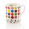 MUG RONDS MULTICOLORES LOVE MUSIC BLMM010