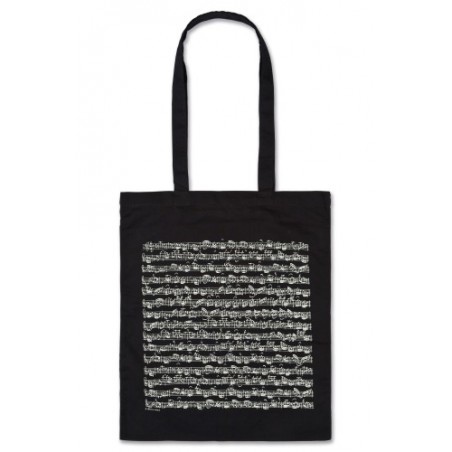 SAC TISSU MUSIQUE NOIR ANSES LONGUES T991L