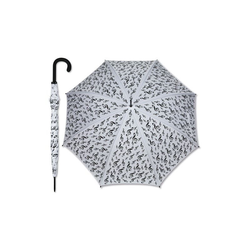 PARAPLUIE GRAND MODELE CLE DE SOL BLANC T346