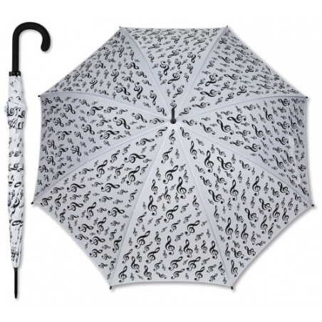 PARAPLUIE GRAND MODELE CLE DE SOL BLANC T346