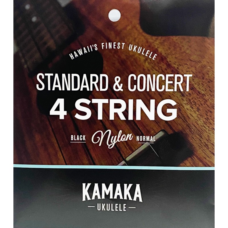 KAMAKA UKULELE SOPRANO/CONCERT BLACK NYLON S-1 