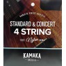 KAMAKA UKULELE SOPRANO/CONCERT BLACK NYLON S-1 