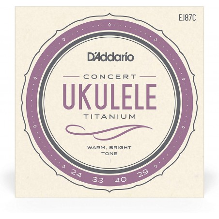 D'ADDARIO UKULELE CONCERT TITANIUM EJ87C