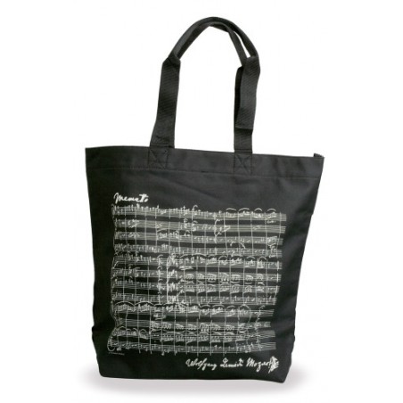 SAC EN TOILE MOZART NOIR ANSES LONGUES T1060