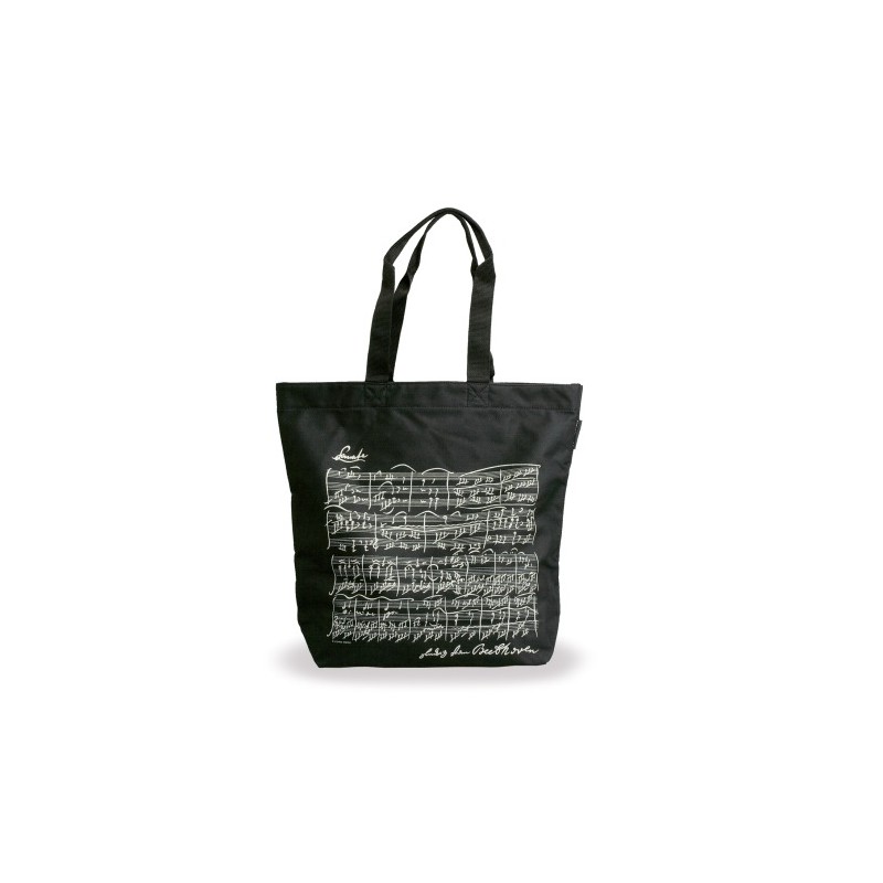 SAC EN TOILE BEETHOVEN NOIR ANSES LONGUES T1062