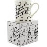 MUG MUSIC NOTES BLACK ON WHITE LITTLE SNORING