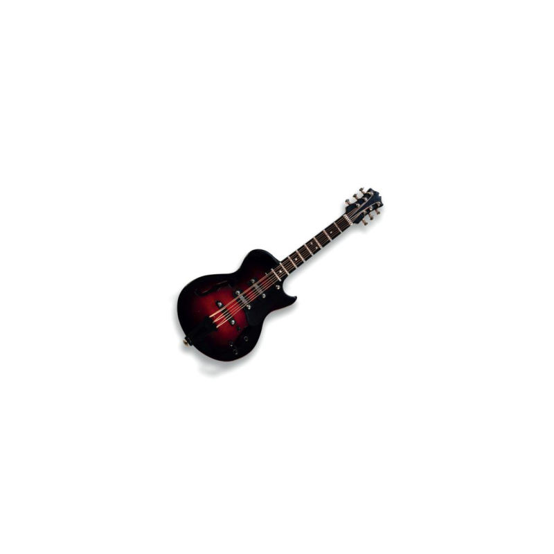 PIN'S 3D GUITARE ELECTRIQUE ROUGE/NOIRE