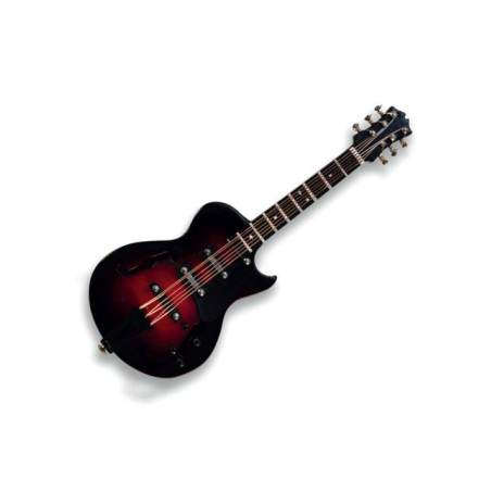 PIN'S 3D GUITARE ELECTRIQUE ROUGE/NOIRE