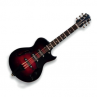 PIN'S 3D GUITARE ELECTRIQUE ROUGE/NOIRE