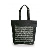 SAC EN TOILE BACH NOIR ANSES LONGUES T1061