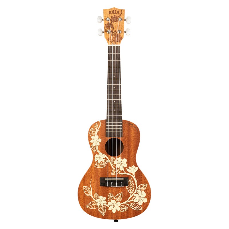 UKULELE CONCERT KALA MAORI GARDENIA ACAJOU AVEC HOUSSE MOTIF VOYAGE