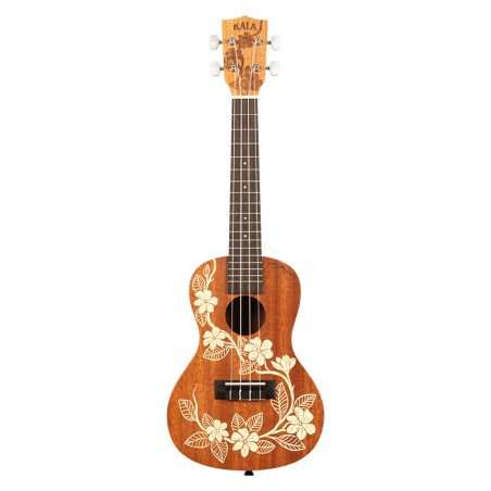 UKULELE CONCERT KALA MAORI GARDENIA ACAJOU AVEC HOUSSE MOTIF VOYAGE