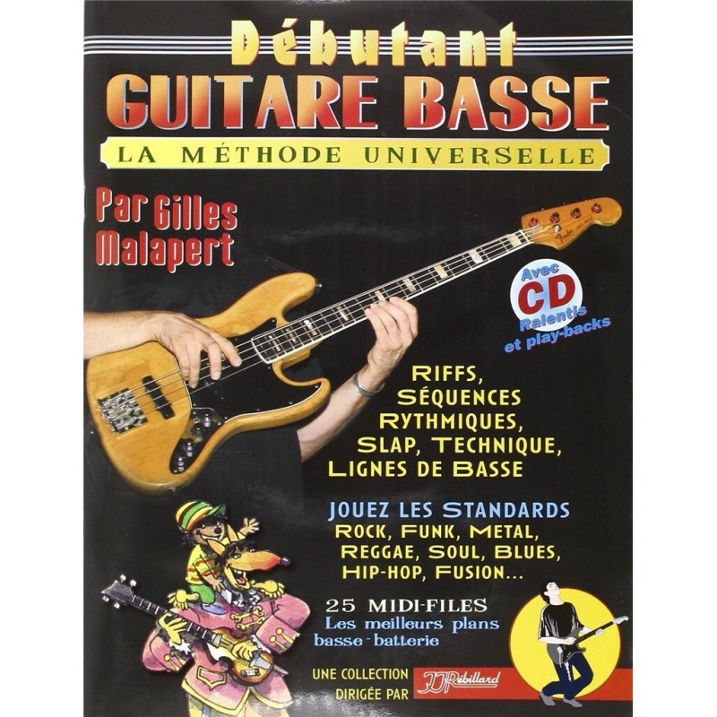 MALAPERT METHODE DE GUITARE BASSE DEBUTANT + CD