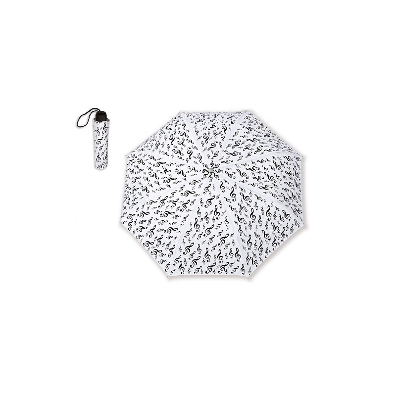 PARAPLUIE PETIT MODELE CLE DE SOL BLANC T327