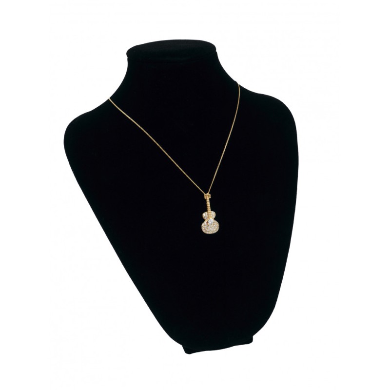 COLLIER GUITARE PLAQUÉ OR 44 CM EN BOITE N2019 