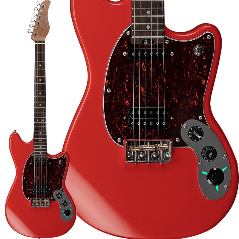 GUITARE ELECTRIQUE FLAMMA E1000 GUITARE DSP FIESTA RED 