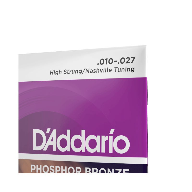 D'ADDARIO FOLK PHOSPHORE BRONZE HIGH STRUNG NASHVILLE TUNING 10-27 EJ38H