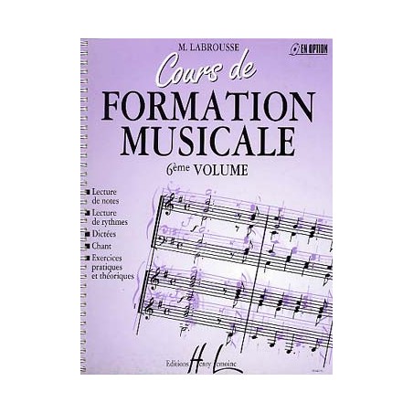 LABROUSSE COURS FORMATION MUSICALE 6