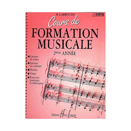 LABROUSSE COURS FORMATION MUSICALE 2